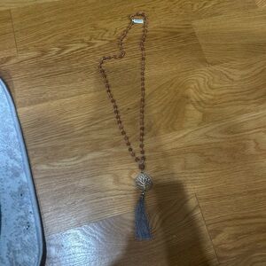 Tree of Life Pendant Necklace with Tassel